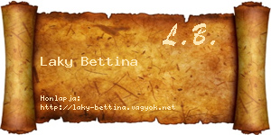 Laky Bettina névjegykártya